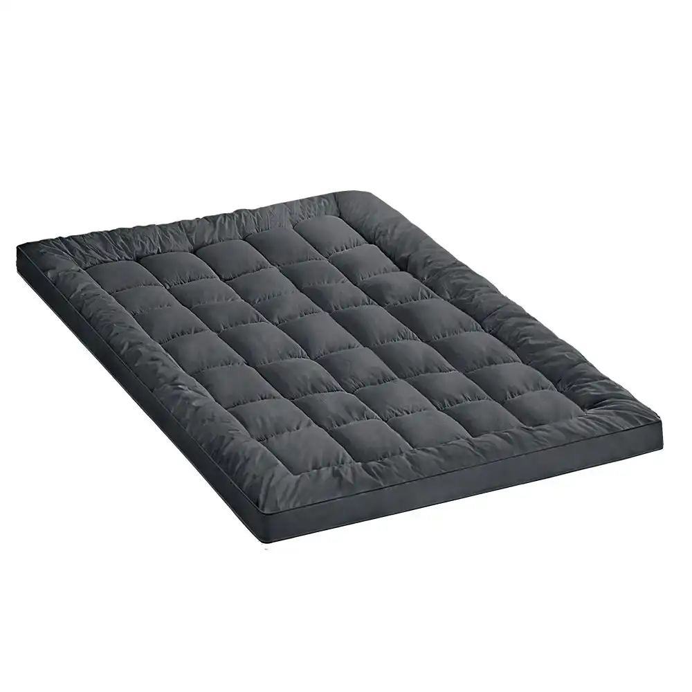 Mona Bedding 1100GSM Cotton Fibre Pillowtop Mattress Topper Pad Underlay Queen Bed Protector Mat Q