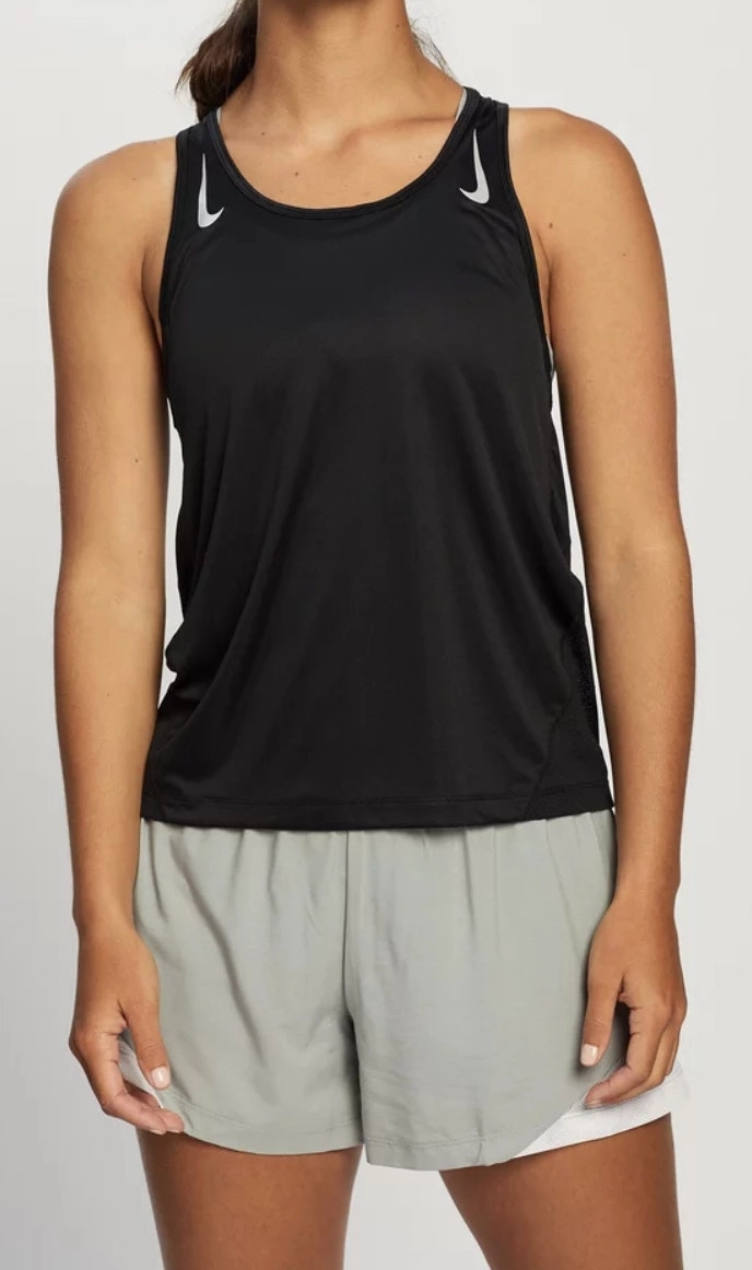 Nike Womens Running Singlet with Dri-Fit Technology - Black