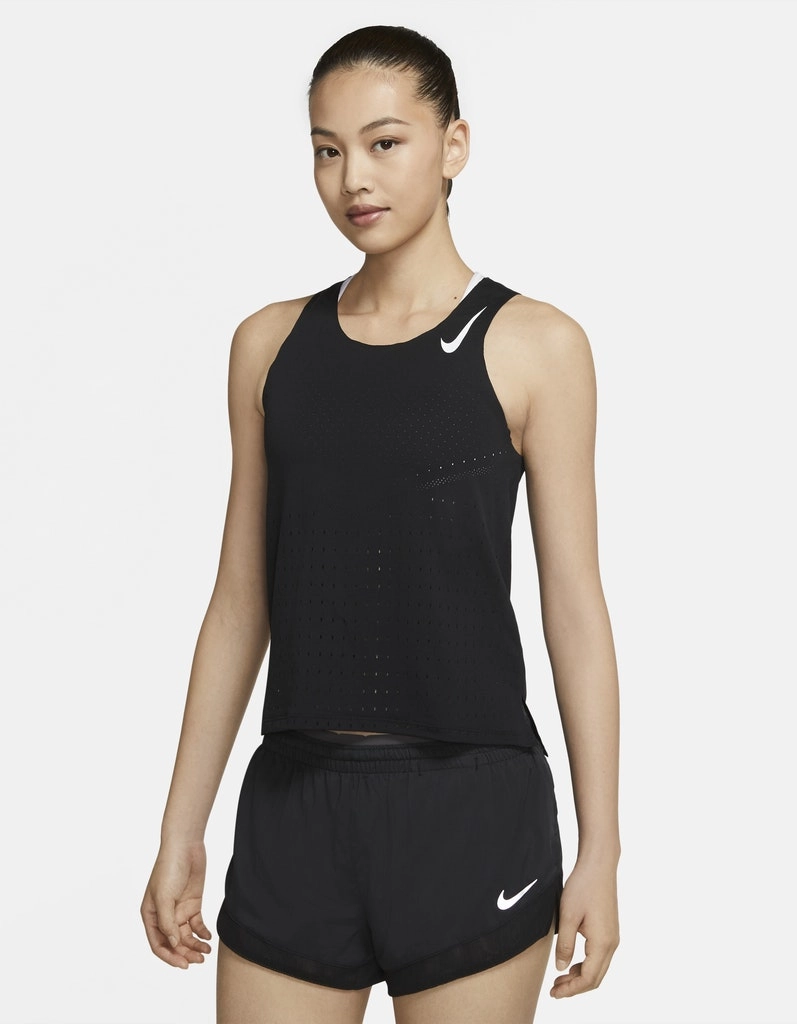 Nike Womens Aeroswift Running Singlet Run Jog Gym - Black