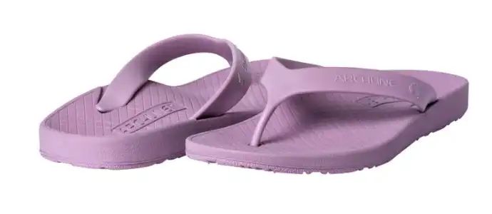 Archline Orthotic Flip Flops Thongs Arch Support Shoes Footwear - Lilac Purple