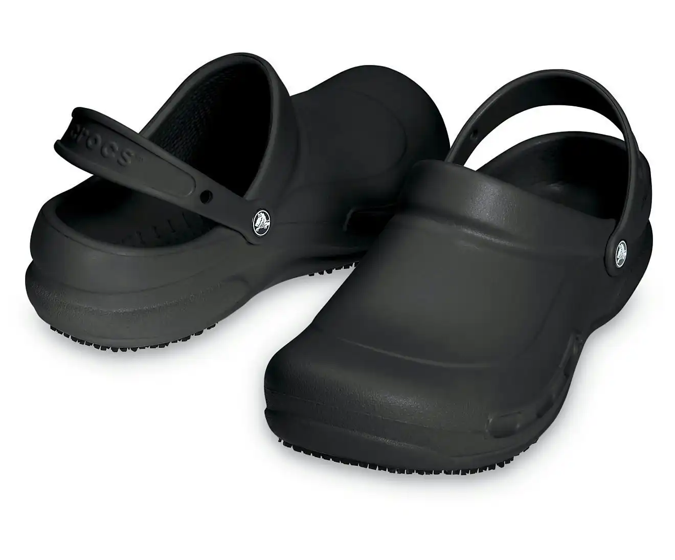 Crocs Bistro Slip Resistant Clogs Shoes Sandals Work Occupational - Black