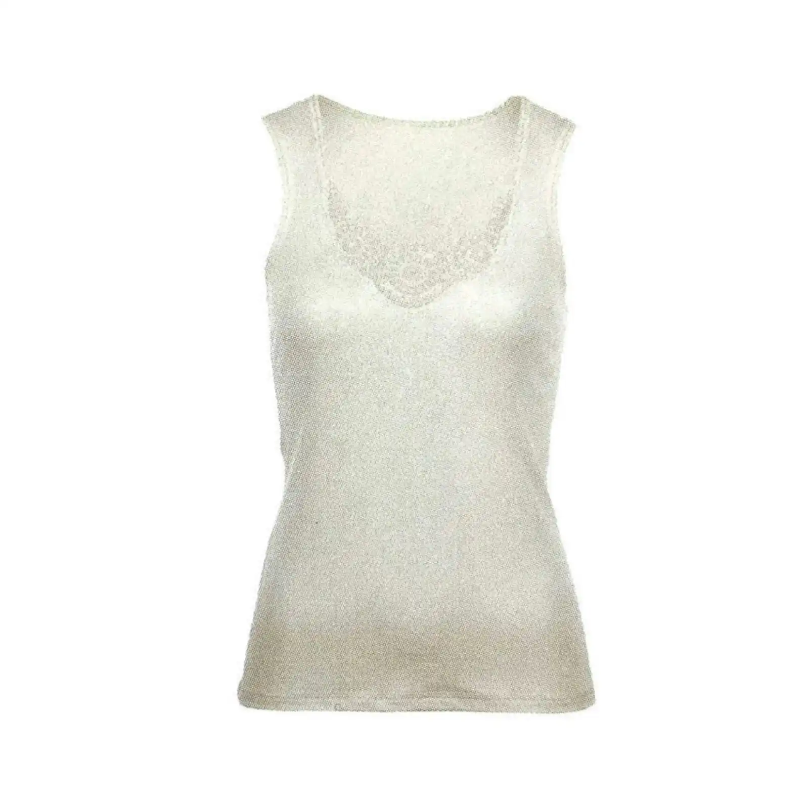 Merino Skins Ladies Dianthe Tank Top Thermal Merino Wool Rich Thermals - Natural