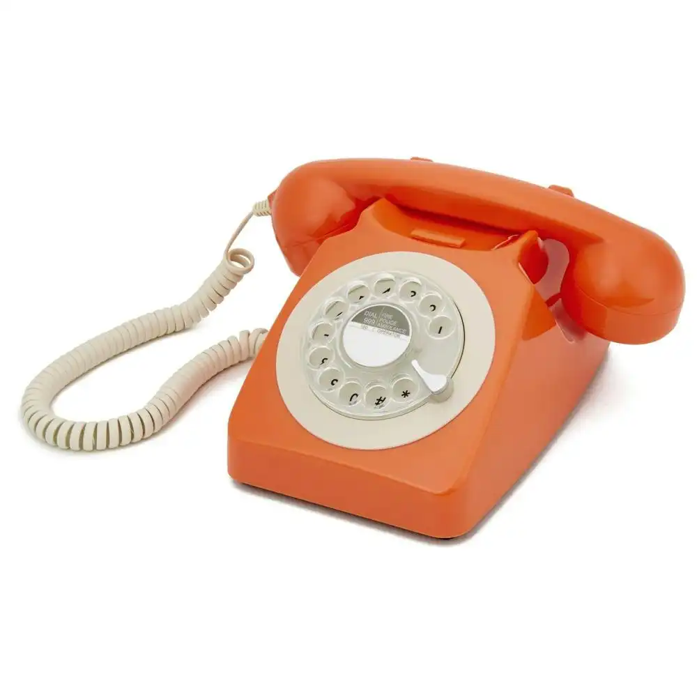 GPO Retro 746 Rotary Telephone - Orange