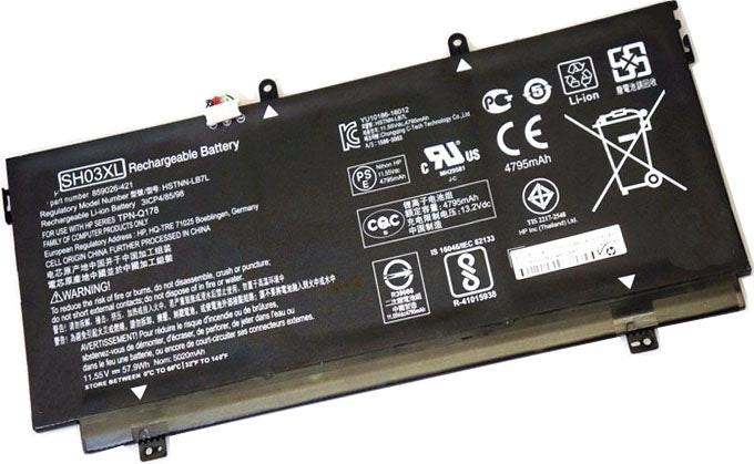 Replacement SH03XL HSTNN-LB7L Battery For HP Spectre x360 13 859026-421 859356-855