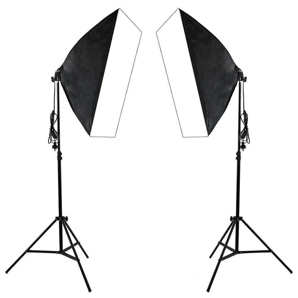 Set of 2 Photography Studio Softbox 135w ~ Continuous Lighting with Stand Soft Box