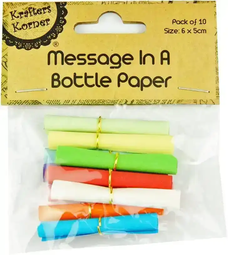 [2Pk X 10Pce] Krafters Korner Craft Message In A Bottle Papers (6X5Cm)