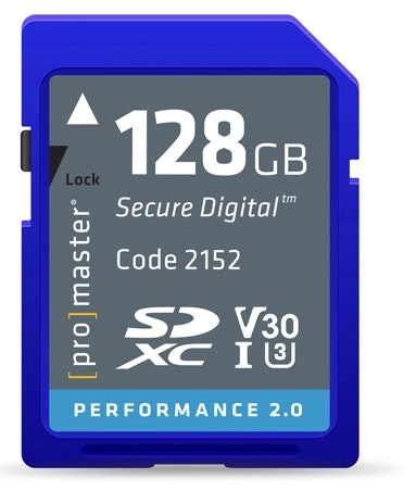 ProMaster SDXC Performance 128GB (2.0) - V30 100MB/s Memory Card