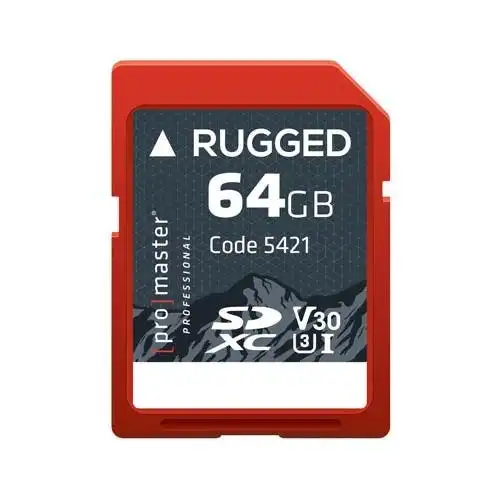 ProMaster SDXC Rugged 64GB 100MB/s UHS-1 U3 V30 Professional Memory Card