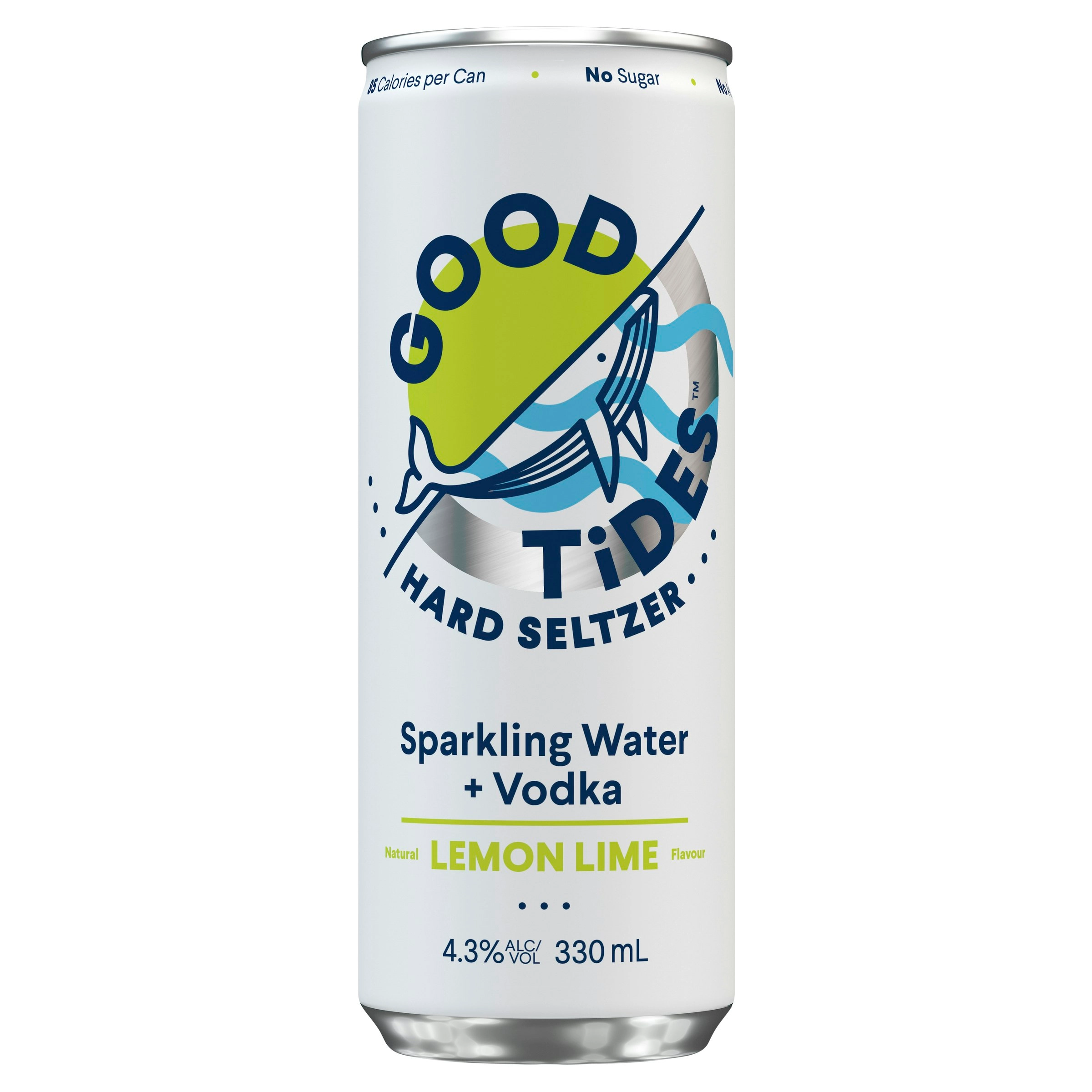 Good Tides Hard Seltzer Lemon Lime 24 x 330mL