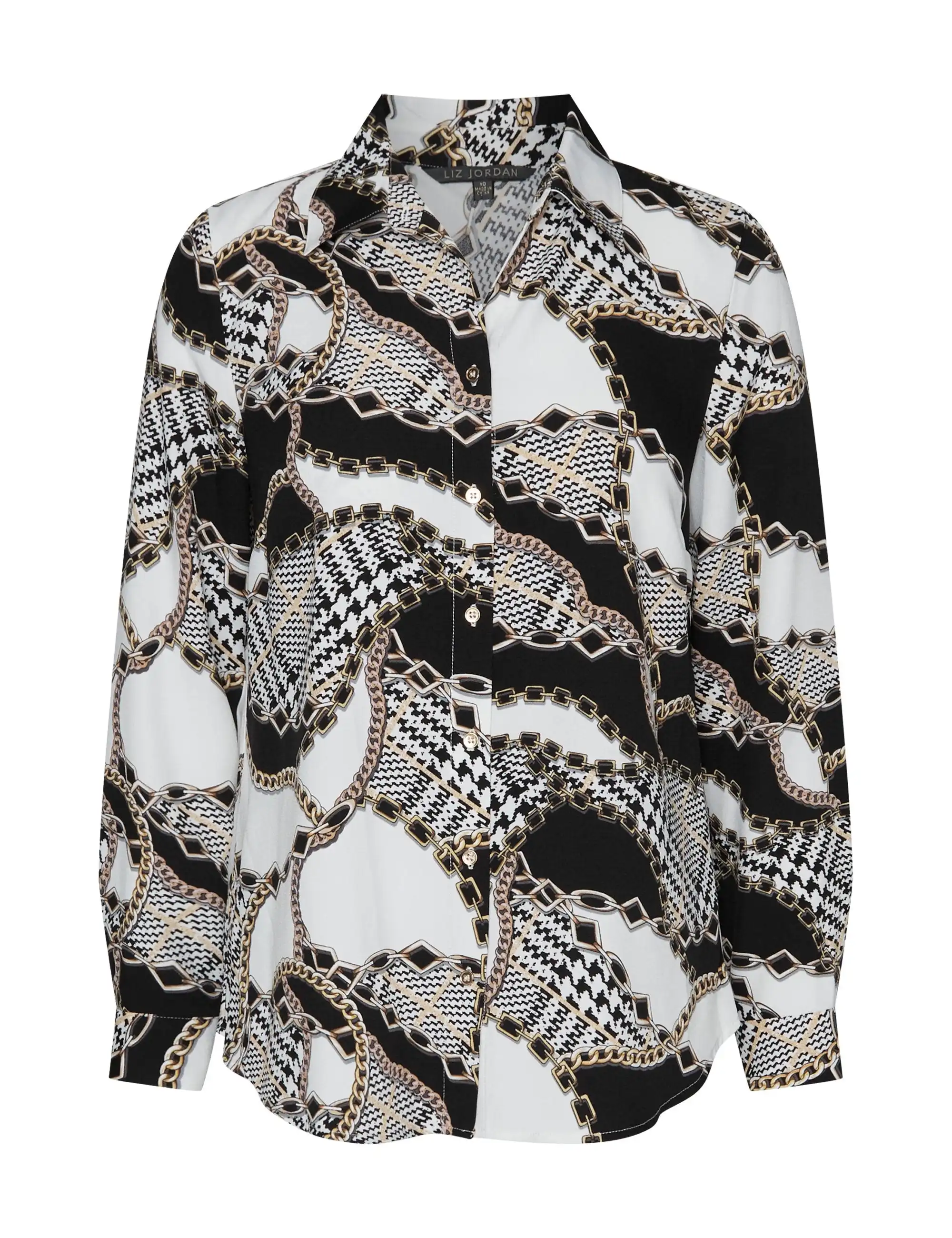 Noni B Chain Print Shirt