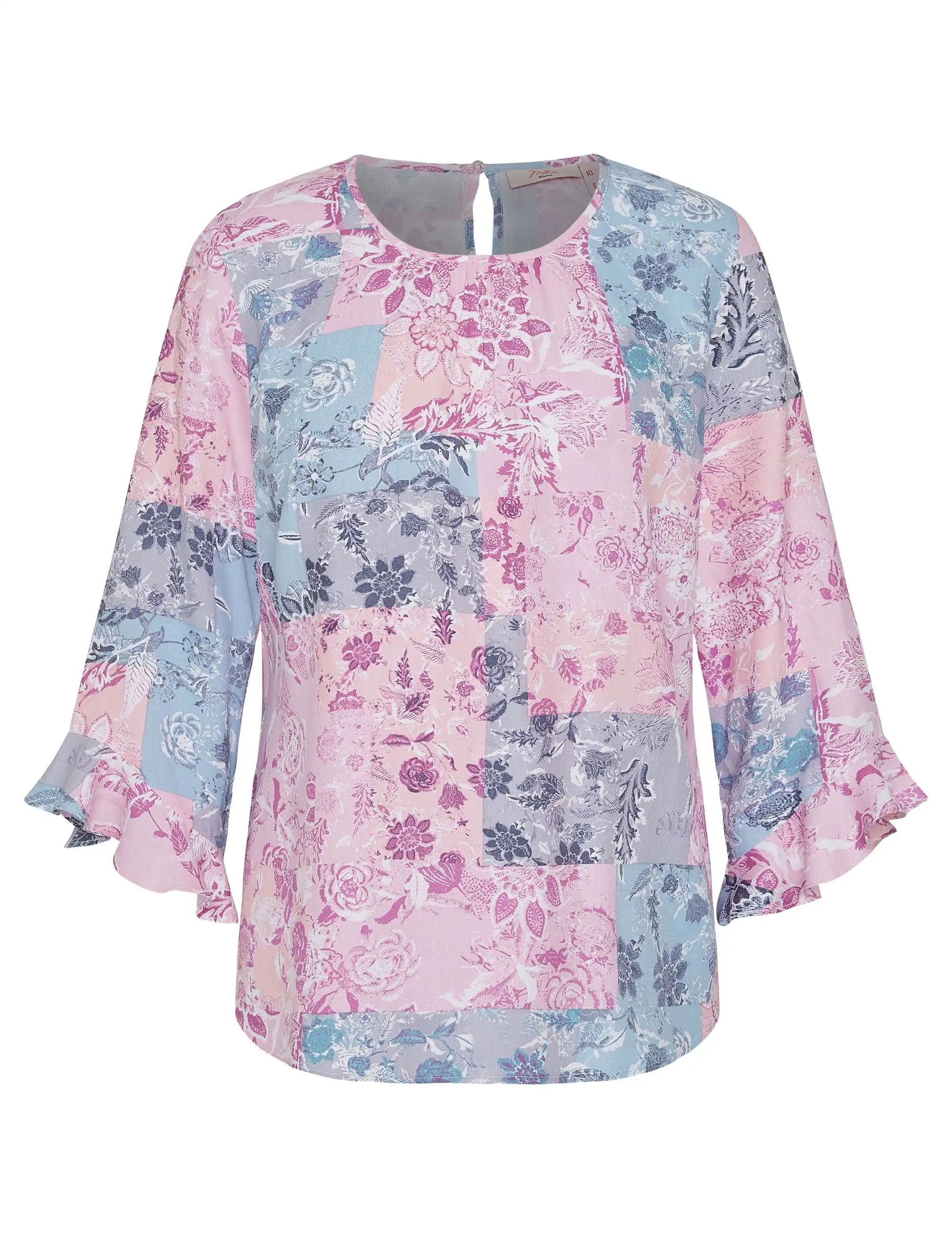 Millers Frill Sleeve Hem Printed Woven Top