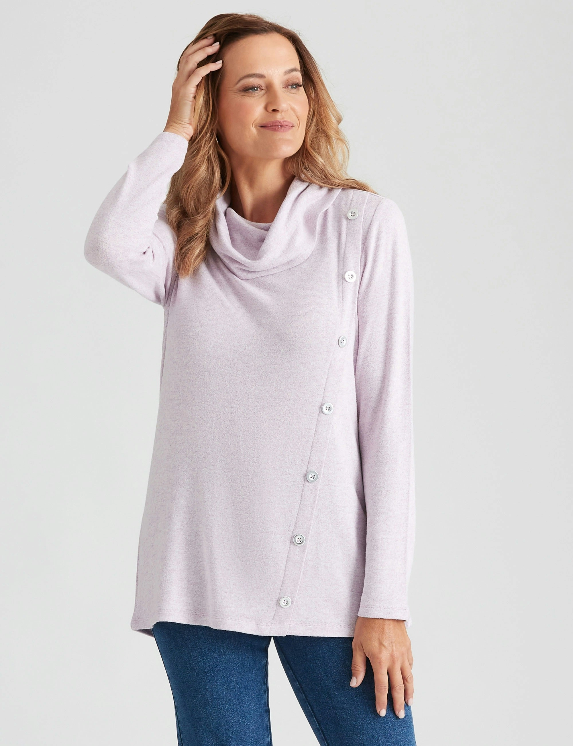 Millers Long Sleeve Brushed Cowl Top