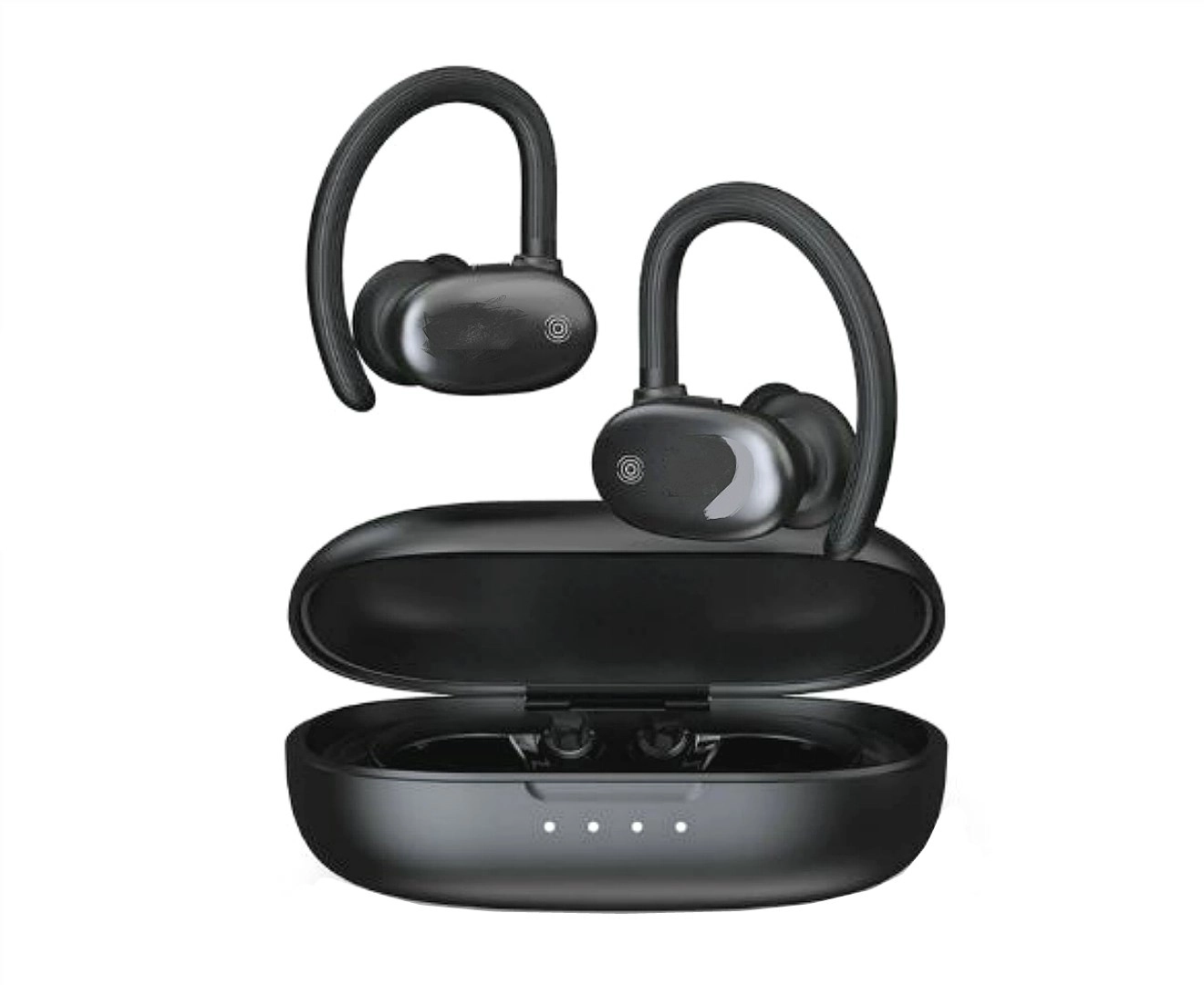 METZ New X12 High Performance Wireless Bluetooth Earphones with Charging Case (BLACK)