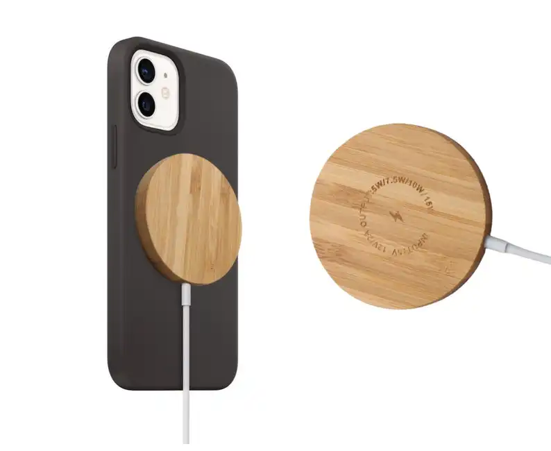Eco Wooden 15W MagSafe Magnetic Slim Wireless Charging Pad