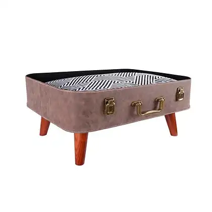 Vintage Retro Suitcase Pet Bed for Cats and Dogs