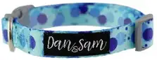 Dan & Sam  Adjustable Polyester Webbing Collar  Dazzling Dots