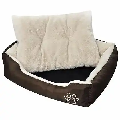 Warm Dog Bed with Padded Cushion S