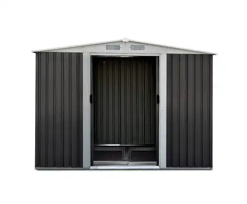 Steel Garden Shed with Base Frame - 258 x 207 x 178 cm