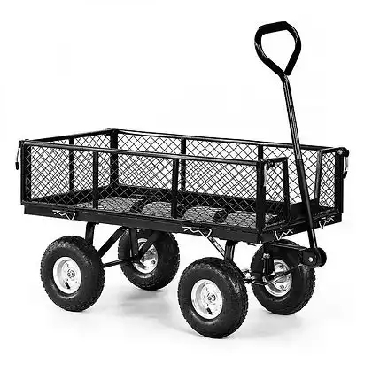 Steel & Mesh 125L Garden Dump Cart