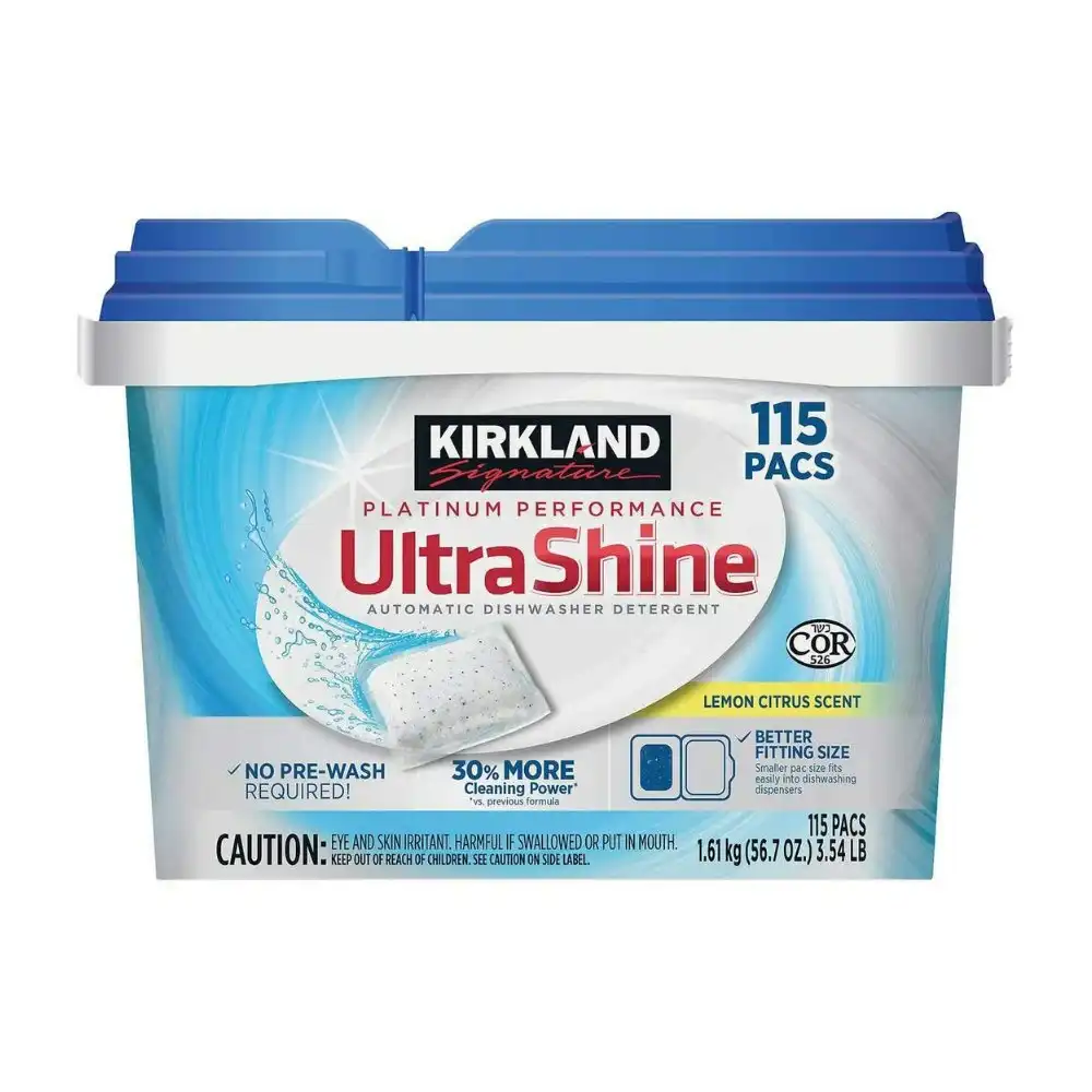 Kirkland Signature Ultra Shine Automatic Dishwasher Detergent Tablets 115 Pacs