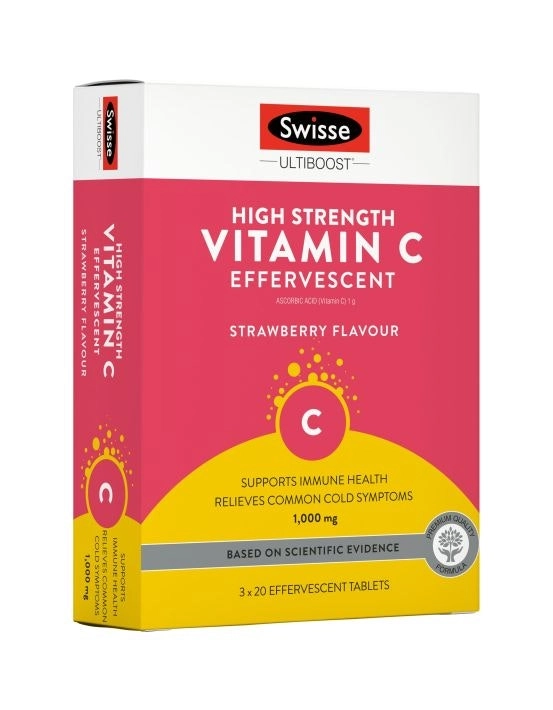 Swisse Ultiboost High Strength Vitamin C Effervescent 60 Tablets