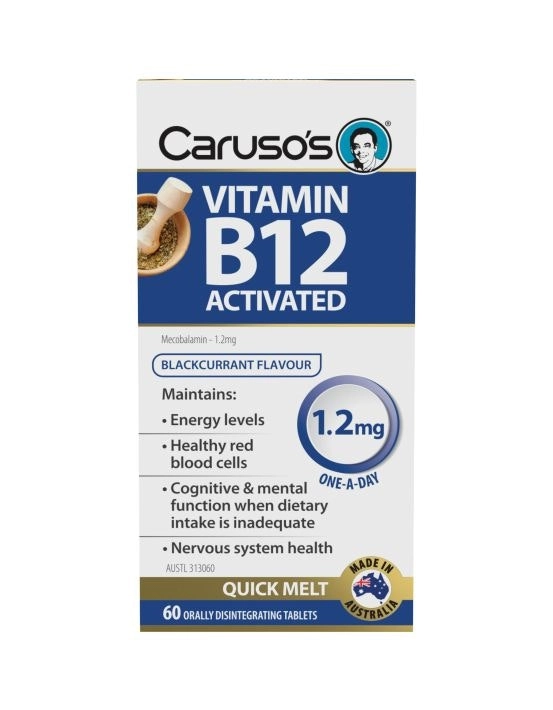 Caruso's Natural Health Vitamin B12 Activated 60 Melts