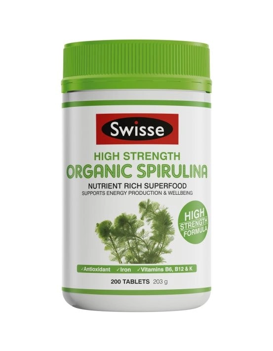 Swisse High Strength Organic Spirulina 200 Tablets