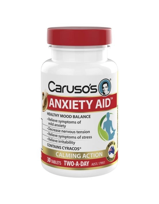 Caruso's Natural Health Anxiety Aid 30 Tablets