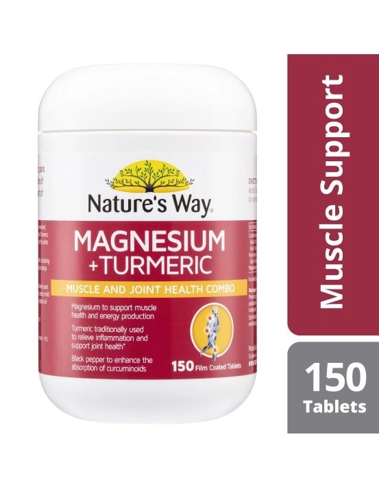 Nature's Way Magnesium + Turmeric 150 Tablets