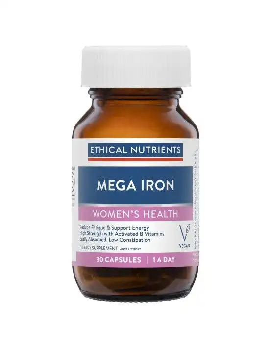 Ethical Nutrients Megazorb Mega Iron With Activated B's 30 Caps