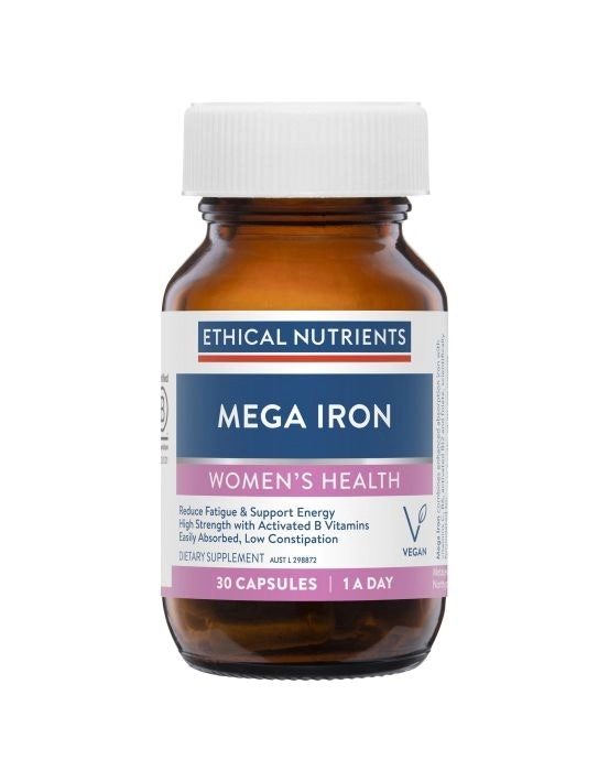 Ethical Nutrients Megazorb Mega Iron With Activated B's 30 Caps