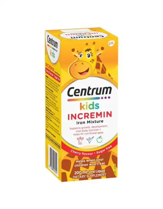 Centrum Kids Incremin Iron Mixture Oral Liquid Cherry 200mL