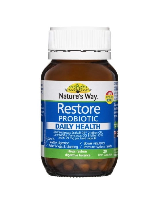 Nature's Way Restore Probiotic Daily Health 28 Capsules