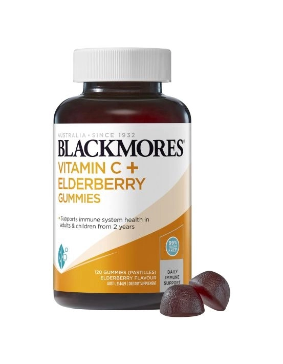 Blackmores Vitamin C + Elderberry Immune Support 120 Gummies