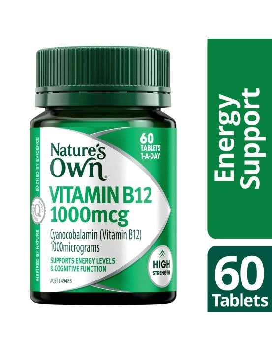 Nature's Own Vitamin B12 1000mcg 60 Tablets