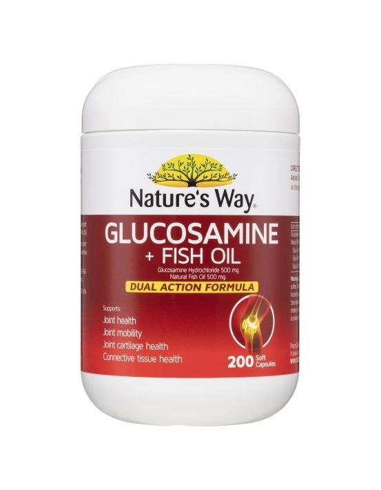 Nature's Way Glucosamine Plus Fish Oil 200 Soft Capsules