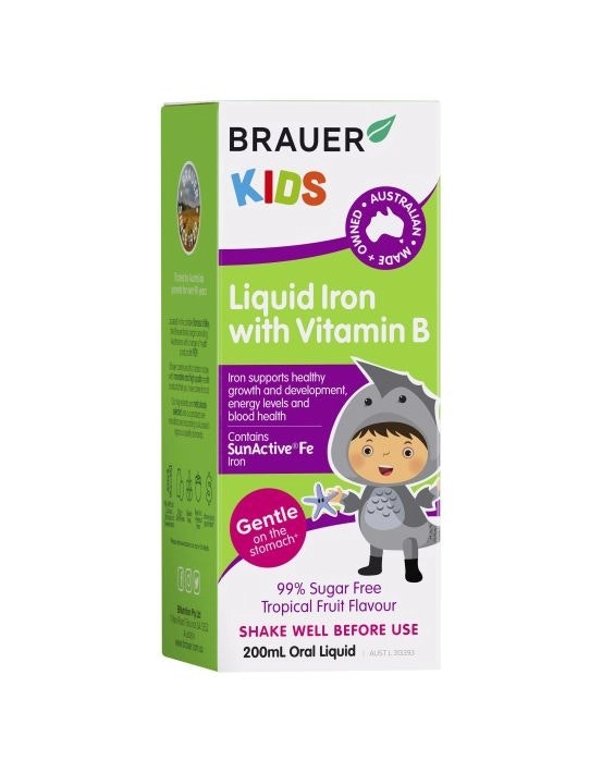 Brauer Kids Liquid Iron with Vitamin B 200mL