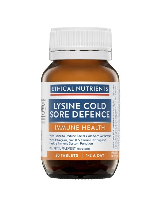 Ethical Nutrients Lysine Viral Cold Sore Defence 30 Tablets