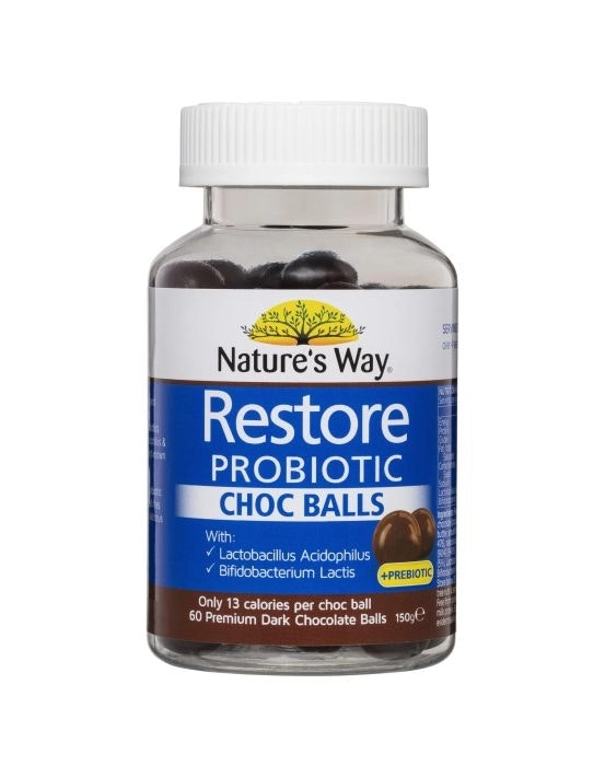 Nature's Way Restore Probiotic Choc Balls 60 Pieces