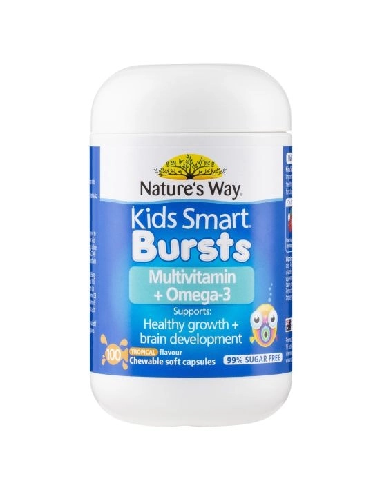 Nature's Way Kids Smart Bursts Multivitamin + Omega-3 100 Capsules