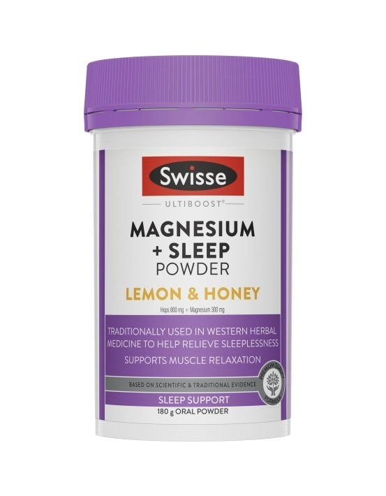 Swisse Ultiboost Magnesium + Sleep Powder Lemon & Honey 180g