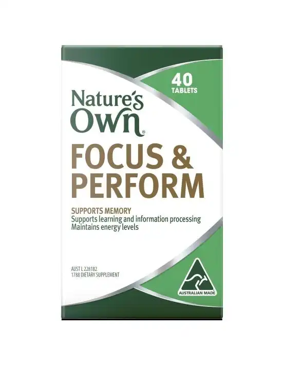 Nature's Own Focus & Perform 40 Tablets