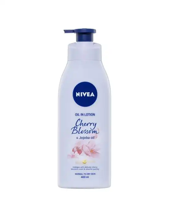 Nivea Body Oil Lotion Cherry Blossom Jojoba 400mL