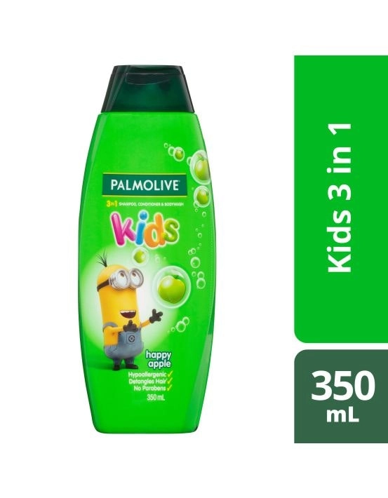 Palmolive 3 in1 Kids Shampoo, Conditioner & Bodywash Minions Happy Apple 350ml