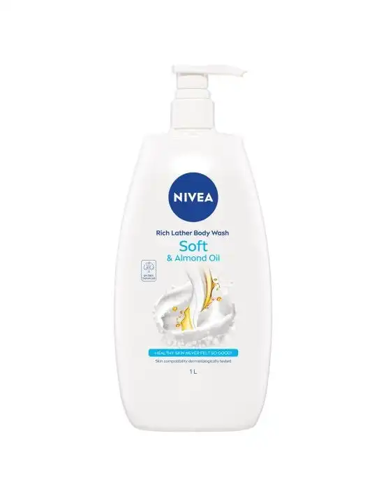 Nivea Rich Moisture Creme Soft with Almond Oil Body Wash 1L