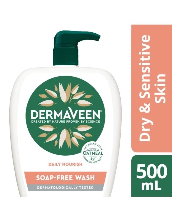 DermaVeen Daily Nourish Soap-Free Wash 500mL