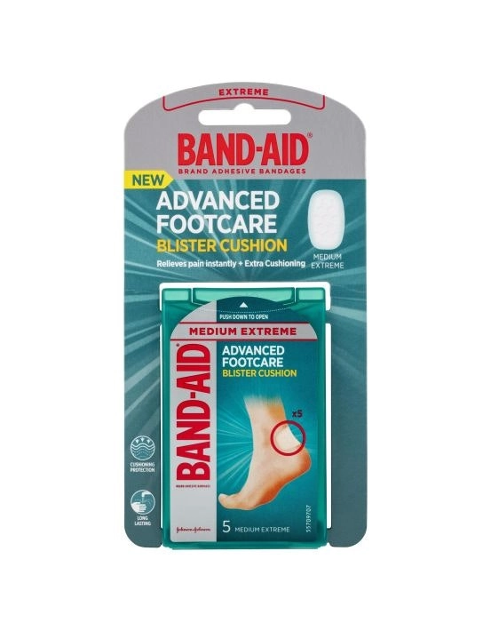 BAND-AID Advanced Footcare Blister Cushion Medium Extreme 5 Pack