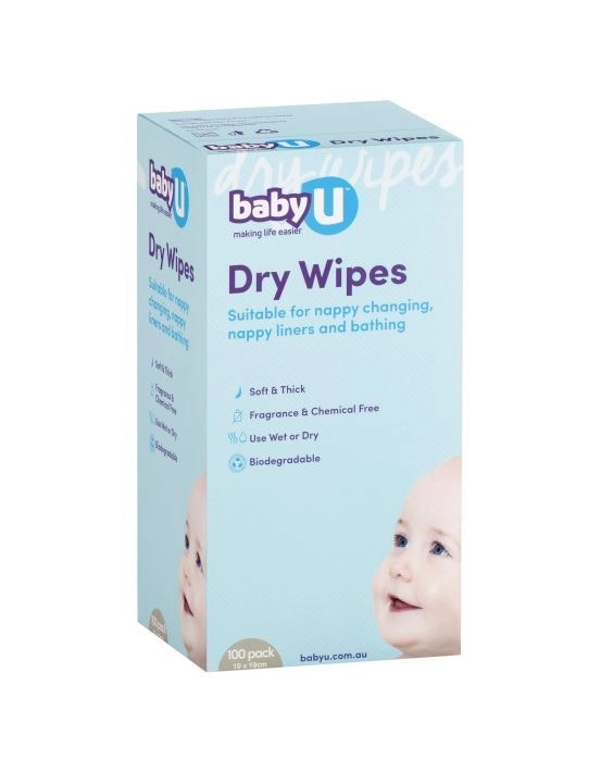 Baby U Dry Wipes 100 Pack