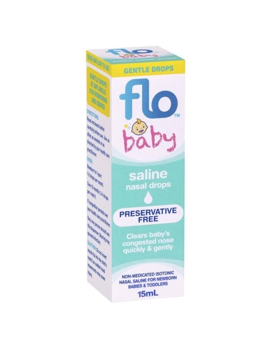 Flo Baby Saline + Nasal Drops 15mL