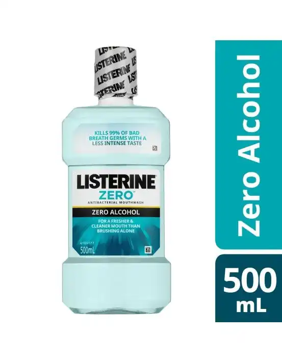 Listerine Mouthwash Zero Alcohol 500mL